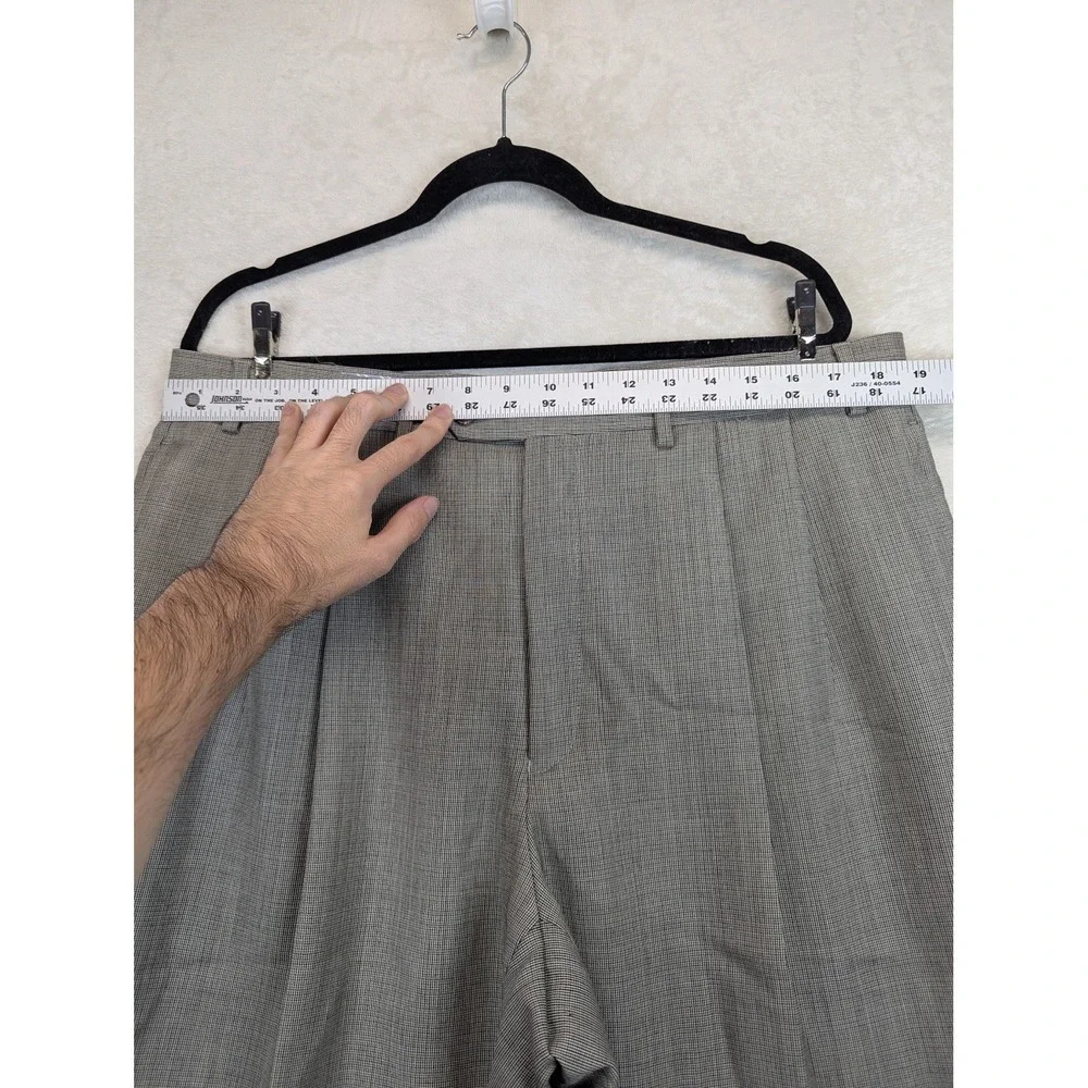 Lauren Ralph Lauren Pants Mens 38x32 Gray Wool Pleated Cuffed Dress Trousers LRL